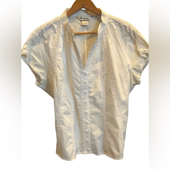 oth Tops - White lace blouse with puff sleeves